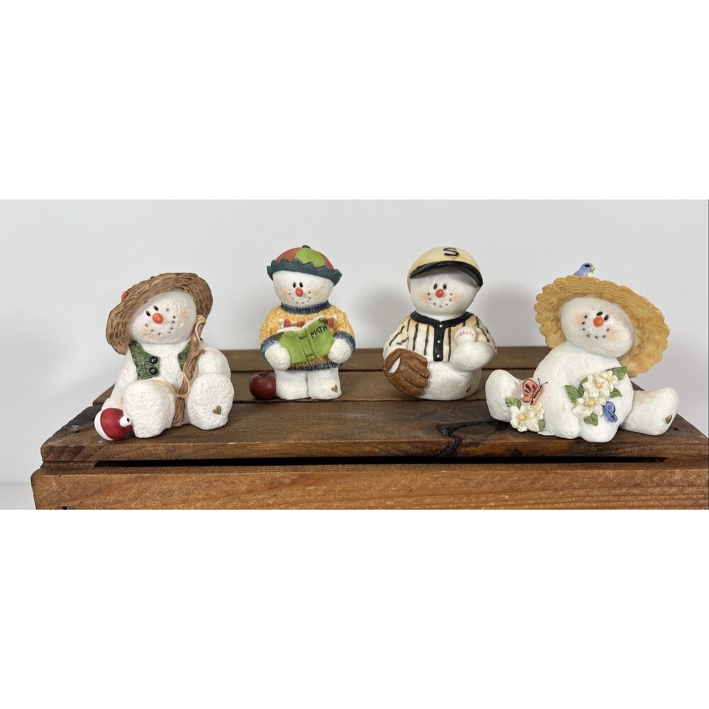 Snowonders Sarah's Attic Lot of 4, Bobber, Newton, Homer & Blossom No Boxes GUC